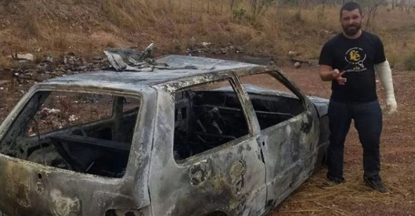 Pastor sobrevive após ficar desacordado dentro de veículo em chamas