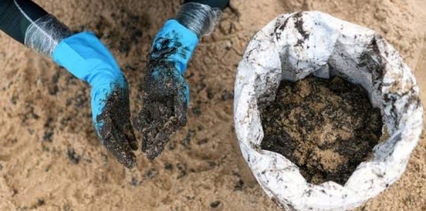 Manchas de óleo foram encontradas em até 3 metros de profundidade nos Parrachos de Pirangi